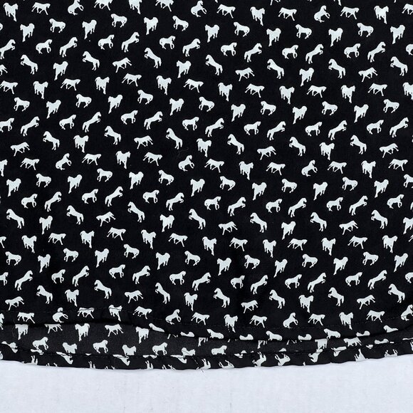 Free People Horse Print Boyfriend Blouse V-Neck Button-Down Shirt Size S - NWOT - Picture 6 of 10